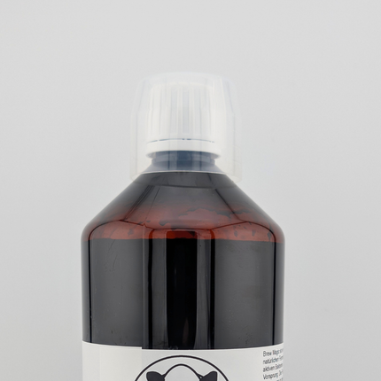 Wizzy's Brew Magic Fermentations-Aktivator in brauner Flasche mit Originalitätsverschluss, Detailaufnahme