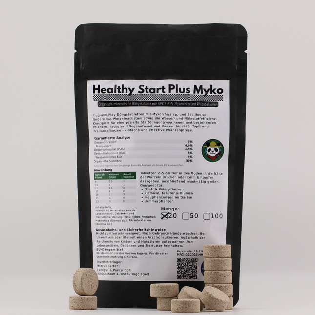 Healthy Start Plus 5-2-5 – NPK-Düngetabletten mit Mykorrhiza